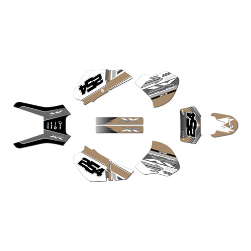 honda xr250 graphics kit 1996-2004 redeemer series tan