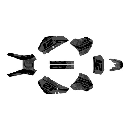 honda xr250 graphics kit 1996-2004 semperfi series smoke