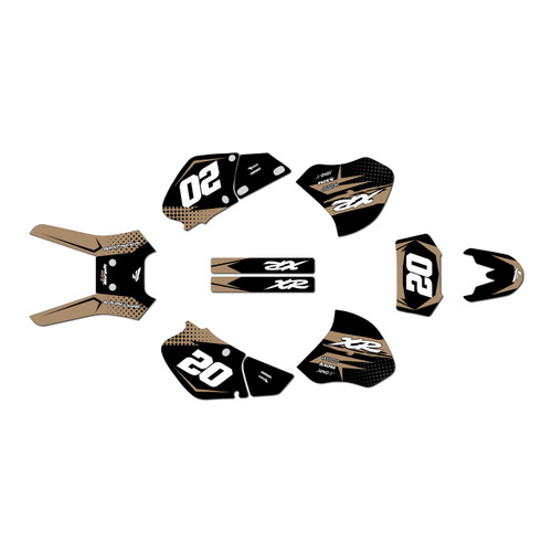 honda xr250 graphics kit 1996-2004 spear series tan