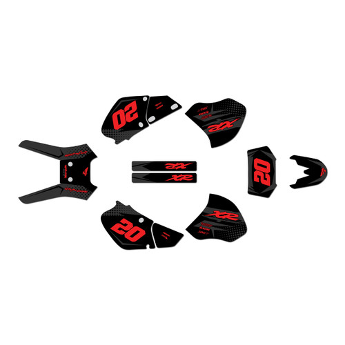 honda xr250 graphics kit 1996-2004 spear series red-shift