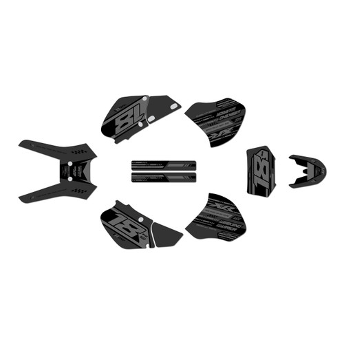 honda xr250 graphics kit 1996-2004 warrior series smoke