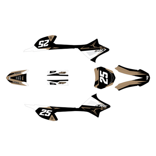 honda crf-e2 graphics kit 2022-2026 evader series tan