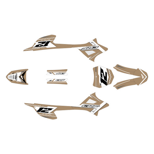 honda crf-e2 graphics kit 2022-2026 lethal series tan