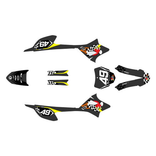 honda crf-e2 graphics kit 2022-2026 pecker series smoke