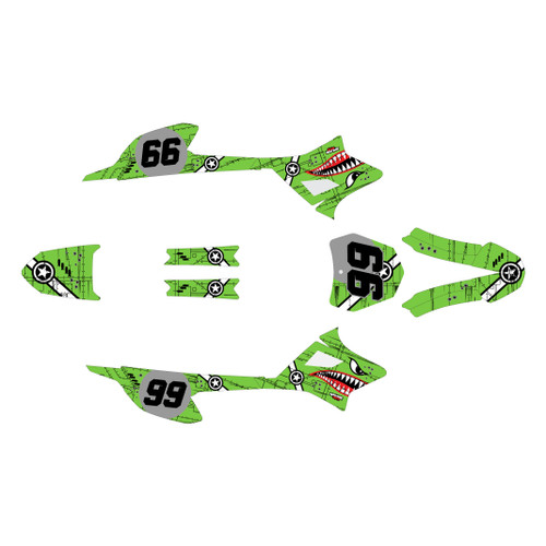 honda crf-e2 graphics kit 2022-2026 predator series green