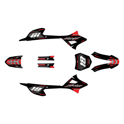honda crf-e2 graphics kit 2022-2026 rebel series red