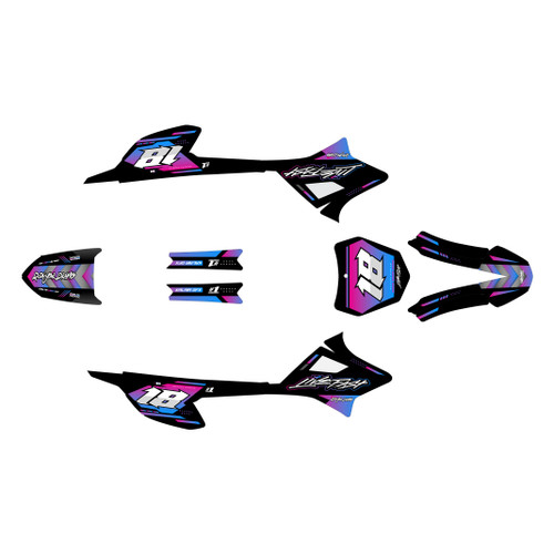 honda crf-e2 graphics kit 2022-2026 rebel series magenta