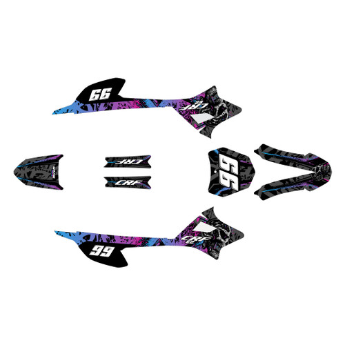 honda crf-e2 graphics kit 2022-2026 revolt series magenta