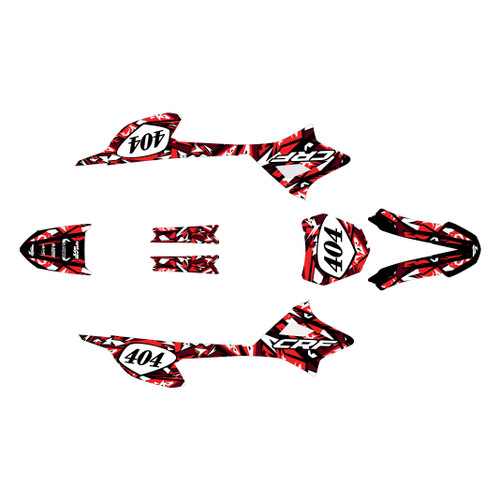 honda crf-e2 graphics kit 2022-2026 shatter series red