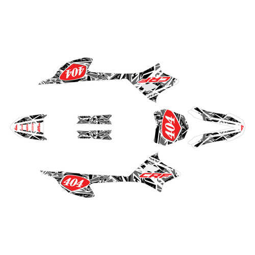 honda crf-e2 graphics kit 2022-2026 shatter series red-shift