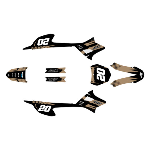 honda crf-e2 graphics kit 2022-2026 spear series tan