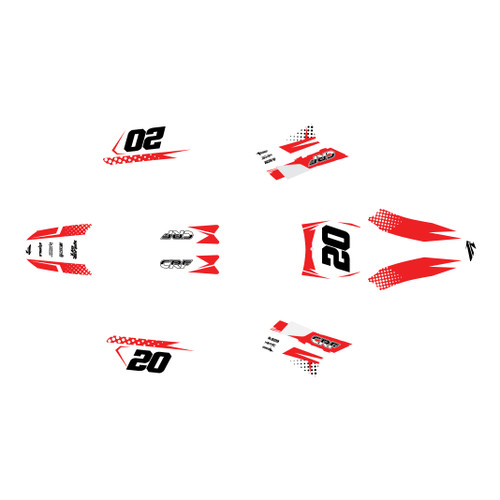 honda crf-e2 graphics kit 2022-2026 spear series red-shift