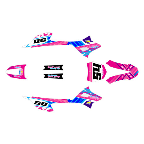 honda crf-e2 graphics kit 2022-2026 split series magenta