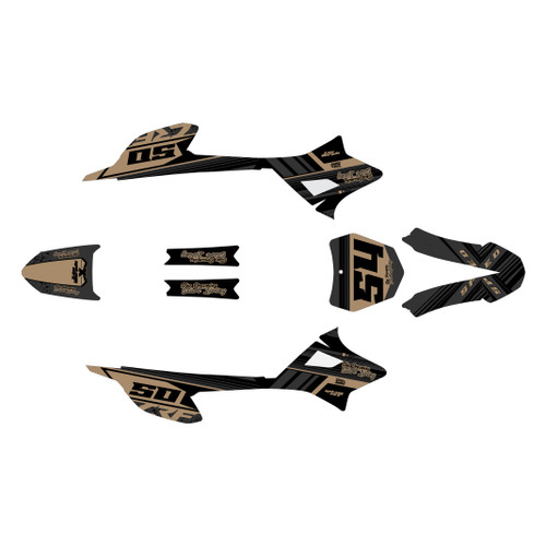 honda crf-e2 graphics kit 2022-2026 split series tan