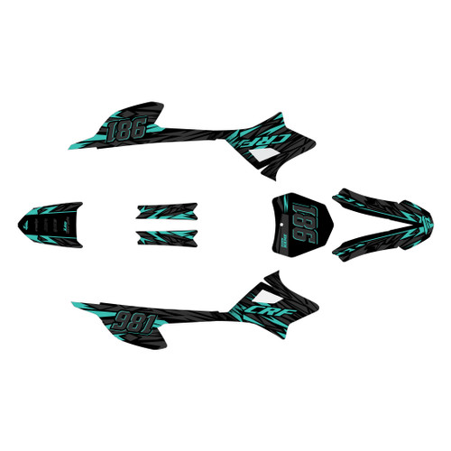 honda crf-e2 graphics kit 2022-2026 twitch series teal