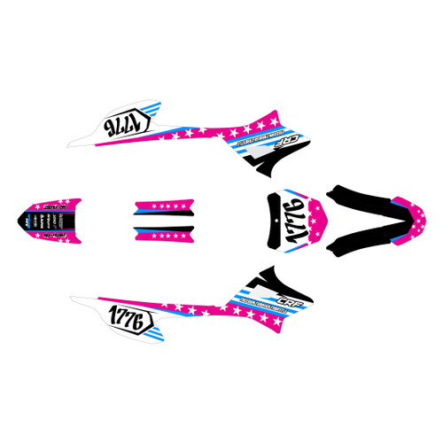 honda crf-e2 graphics kit 2022-2026 usa series magenta