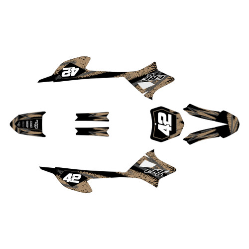 honda crf-e2 graphics kit 2022-2026 whiplash series tan