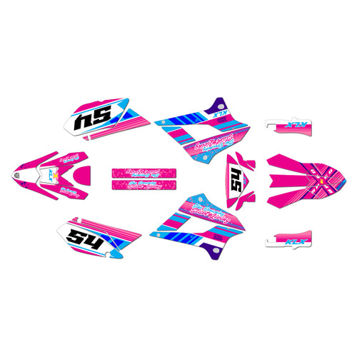 kawasaki klx300sm graphics kit 2021-2023 split series magenta