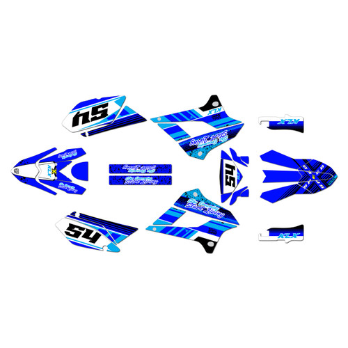kawasaki klx250 graphics kit 2008-2020 split series blue