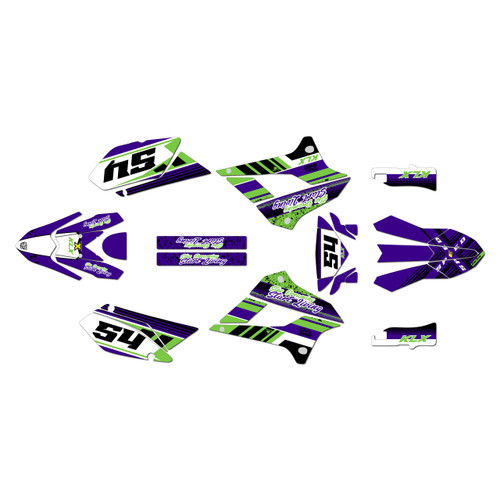 kawasaki klx250 graphics kit 2008-2020 split series purple