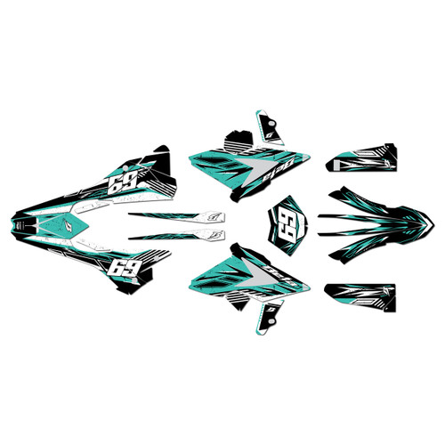 beta 300rr graphics kit 2018-2019 guard series teal