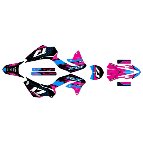kawasaki klx230r graphics kit 2020-2024 axis series magenta