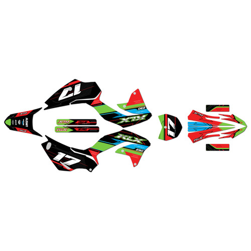 kawasaki klx230r graphics kit 2020-2024 axis series red