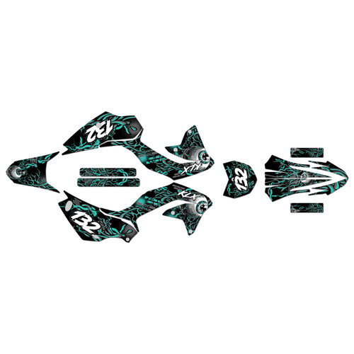 kawasaki klx230r graphics kit 2020-2024 core series teal