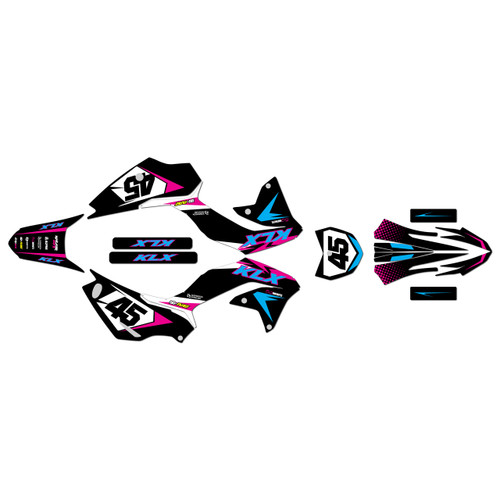 kawasaki klx230r graphics kit 2020-2024 division series magenta
