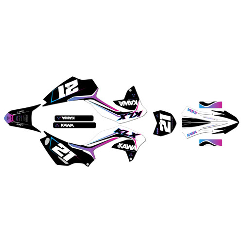 kawasaki klx230r graphics kit 2020-2024 flow series magenta