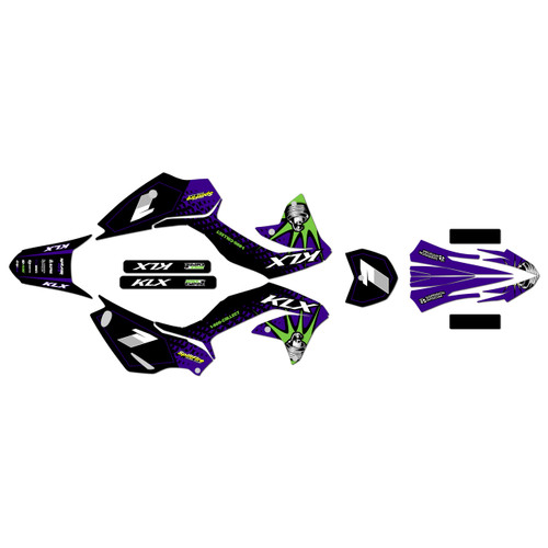 kawasaki klx230r graphics kit 2020-2024 lancaster series purple