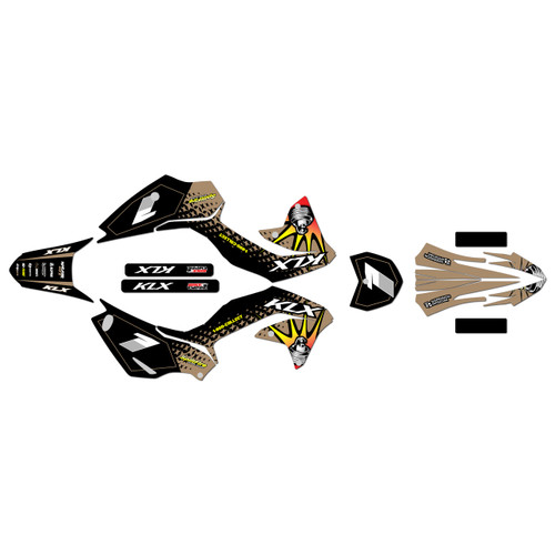 kawasaki klx230r graphics kit 2020-2024 lancaster series tan