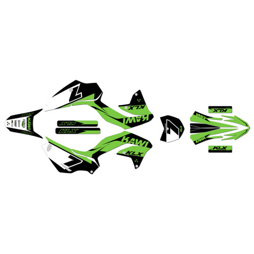 kawasaki klx230r graphics kit 2020-2024 legend series green