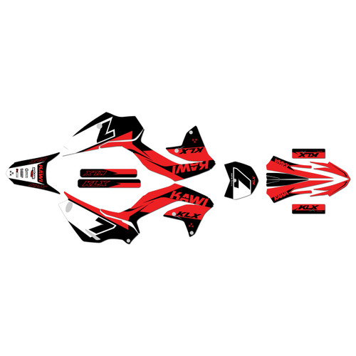 kawasaki klx230r graphics kit 2020-2024 legend series red
