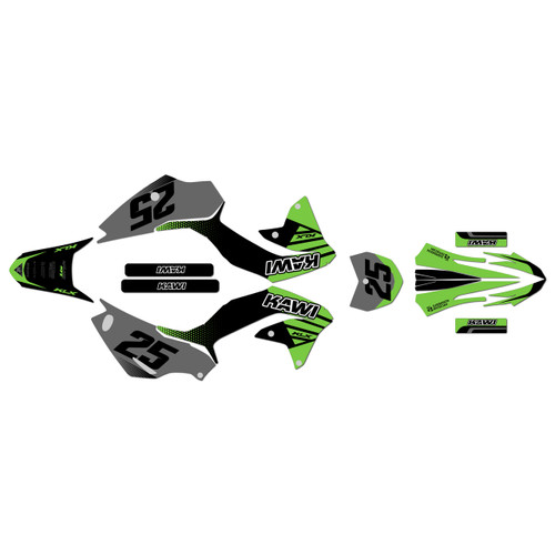 kawasaki klx230r graphics kit 2020-2024 oem series green