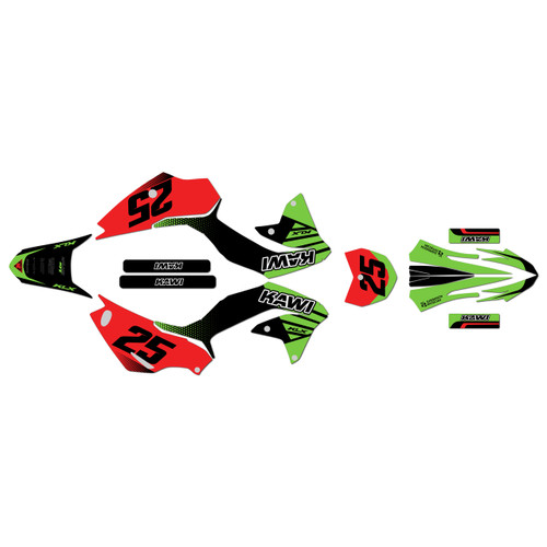 kawasaki klx230r graphics kit 2020-2024 oem series red