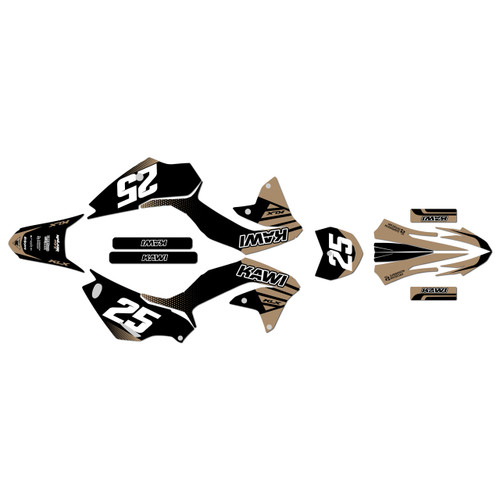 kawasaki klx230r graphics kit 2020-2024 oem series tan