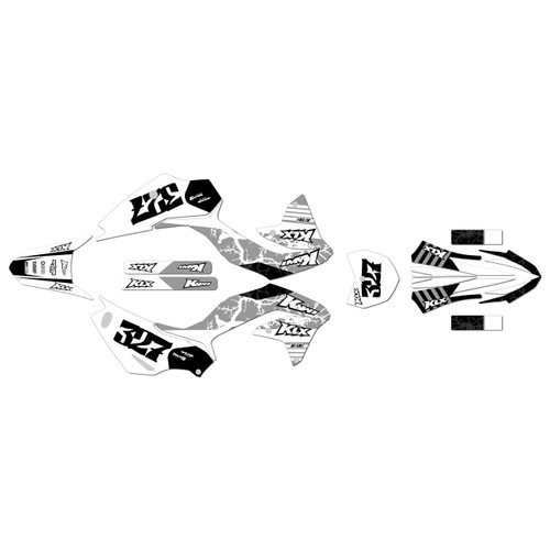 kawasaki klx230r graphics kit 2020-2024 rail series white