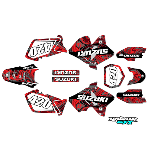 Graphics Kit for Suzuki RM125 (2001-2012) Snagged Series