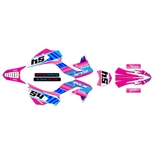 kawasaki klx230r graphics kit 2020-2024 split series magenta