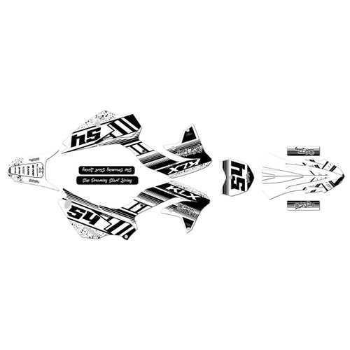 kawasaki klx230r graphics kit 2020-2024 split series white