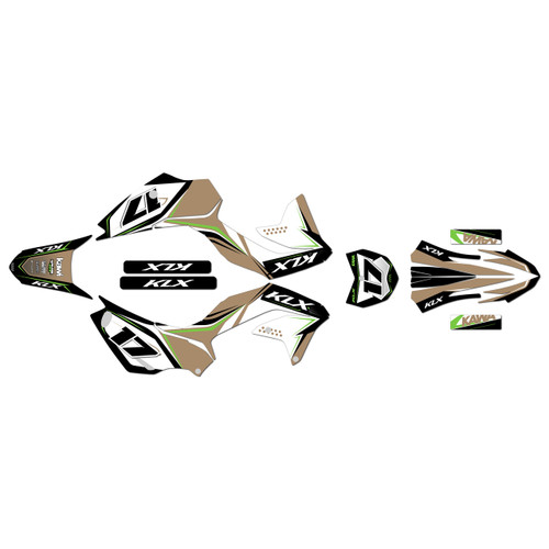 kawasaki klx230r graphics kit 2020-2024 stellar series tan