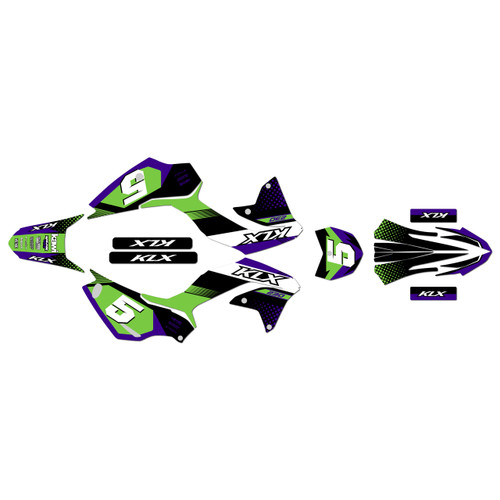 kawasaki klx230r graphics kit 2020-2024 turbo series purple