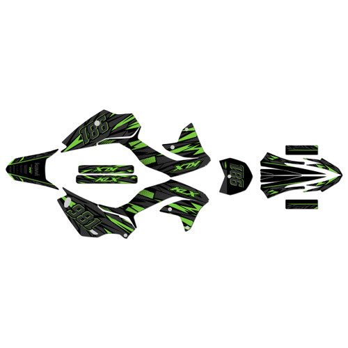 kawasaki klx230r graphics kit 2020-2024 twitch series green