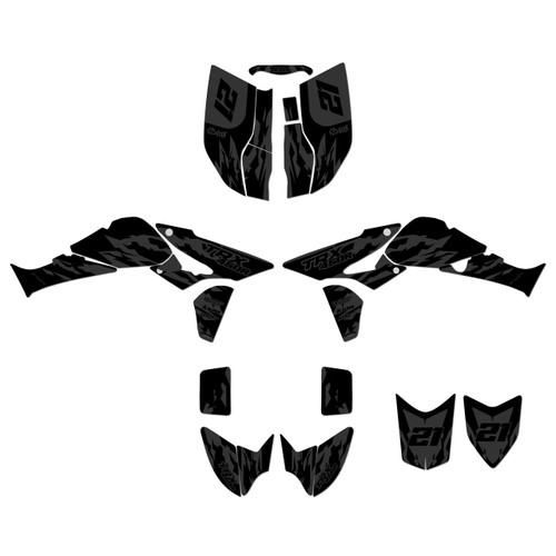 honda trx450r graphics kit 2004-2005 throwback series smoke