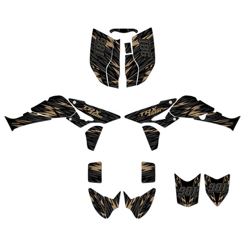 honda trx450r graphics kit 2004-2005 twitch series tan