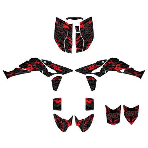 honda trx450r graphics kit 2006-2017 twitch series red