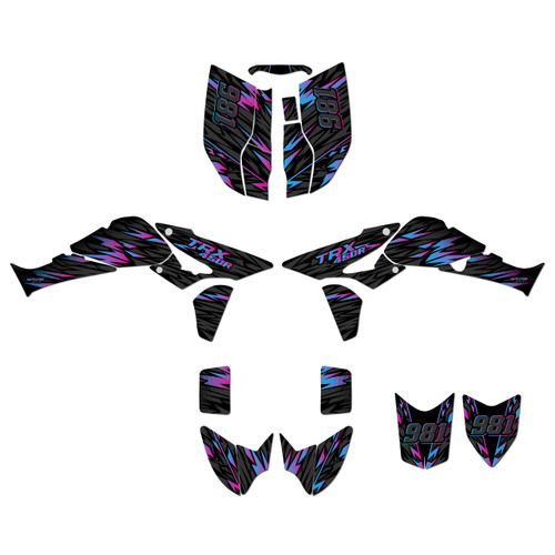 honda trx450r graphics kit 2006-2017 twitch series magenta