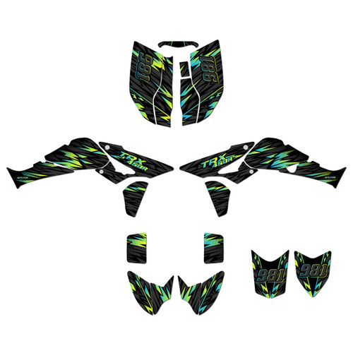 honda trx450r graphics kit 2006-2017 twitch series green