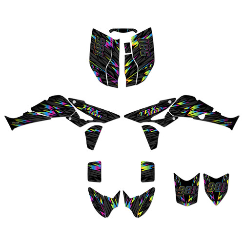 honda trx450r graphics kit 2006-2017 twitch series rainbow